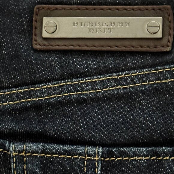BURBERRY Women’s Classic Bootcut Jeans – Dark Blue – Size 25-26 - Picture 4 of 8